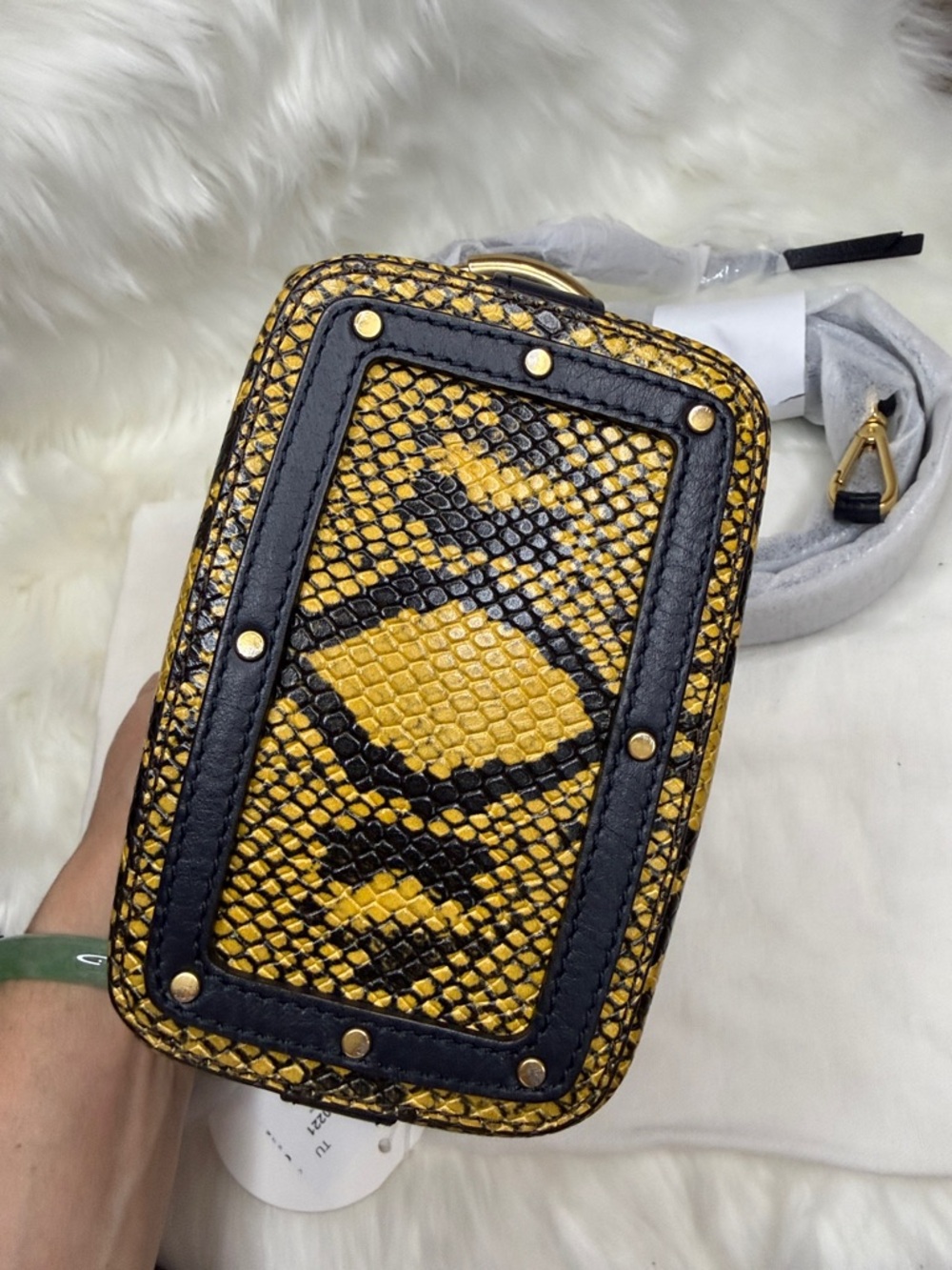 Chloé Mini Roy Python Bucket Bag - Picture 4 of 13